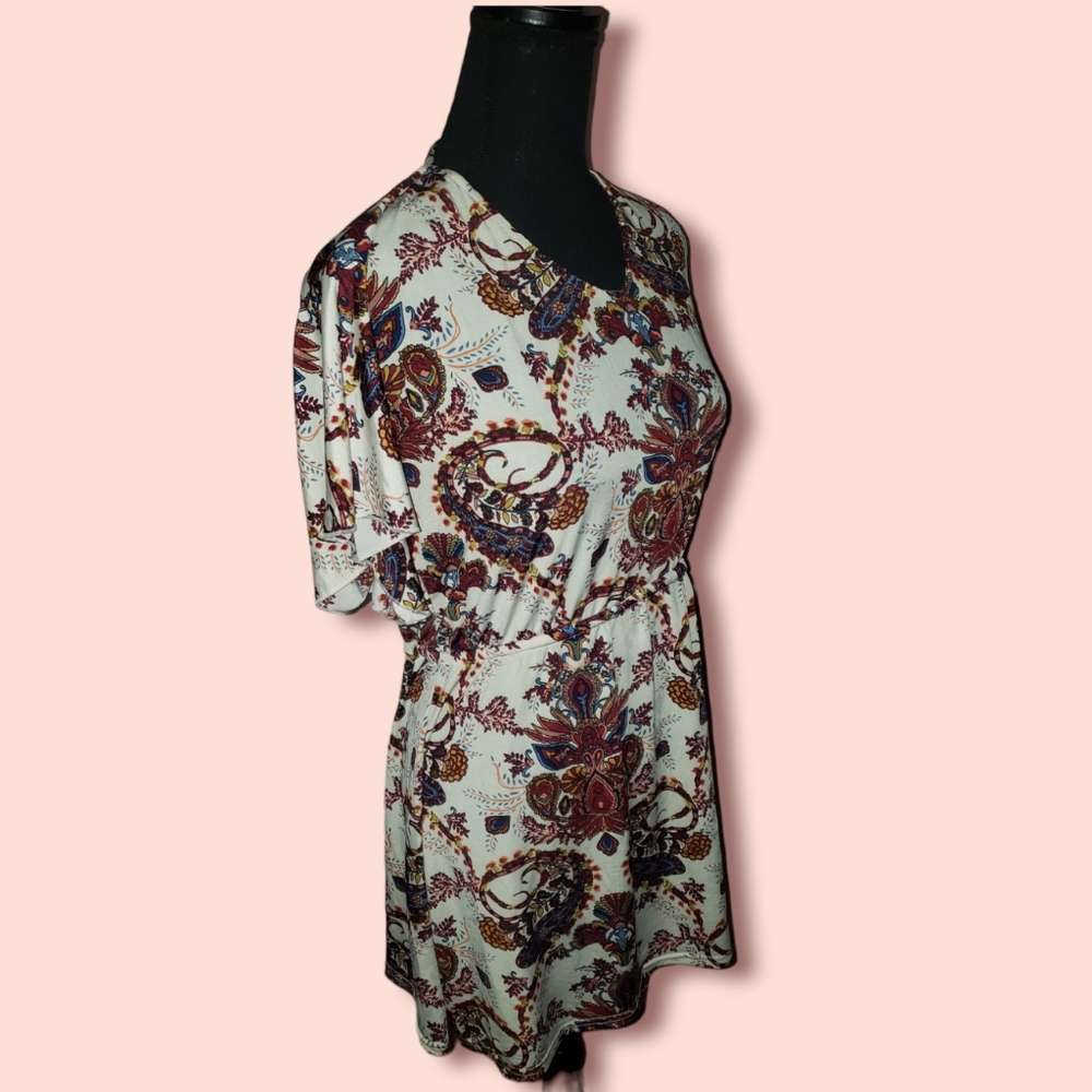 💖LILDY Angle Sleeve Tie Blouse (Size Lg/XL)